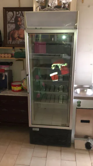 Congelador vertical con luz