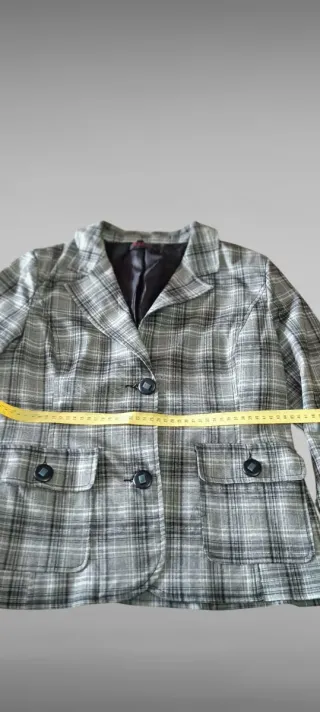Blazer cuadros blanco y negro