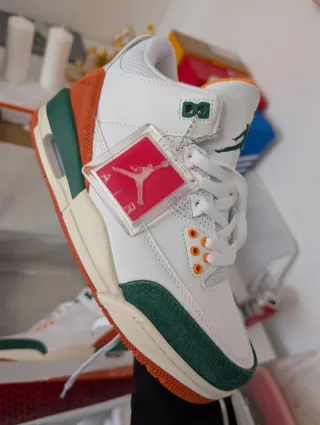 Jordan 3 Verde Naranja Blanco