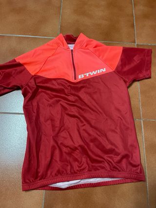 Conjunto Ciclismo Niño Btwin Negro Naranja