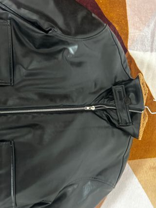 Chaqueta Maje Cuero Batou Negra