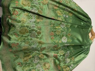 Falda Fallera Verde con Flores