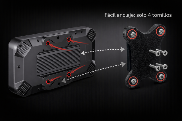 Soporte Navifly Moto Antirobo Negro