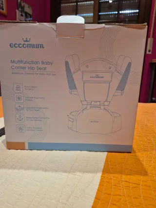 Mochila porta bebé ergonómica gris