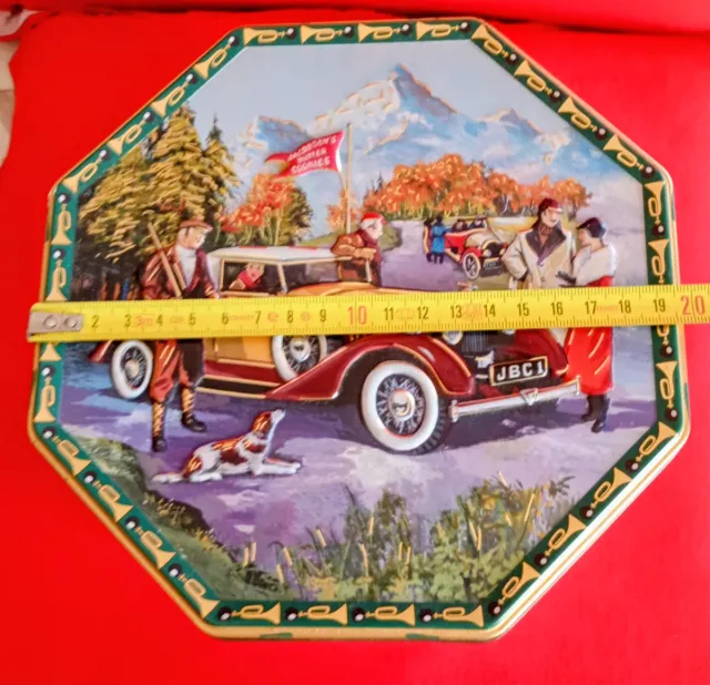 Caja de hojalata clásica vintage de autos clásicos de Jacobsen's