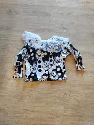 Disfraz payaso infantil blanco y negro