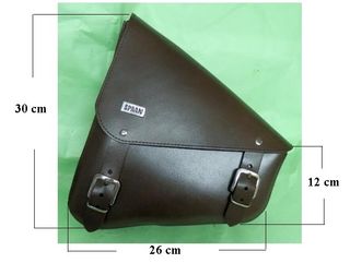 Alforja Harley y Custom de Cuero Marrón