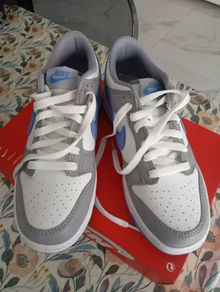 Scarpe Nike Dunk Low Grigio Bianco Blu