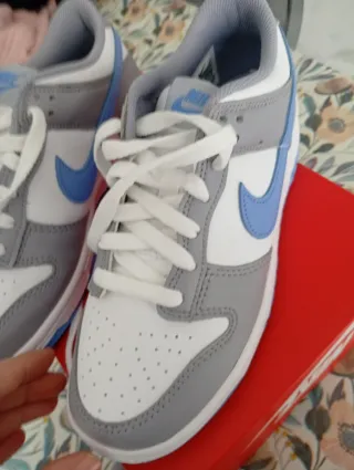 Scarpe Nike Dunk Low Grigio Bianco Blu