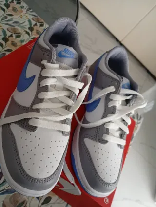 Scarpe Nike Dunk Low Grigio Bianco Blu
