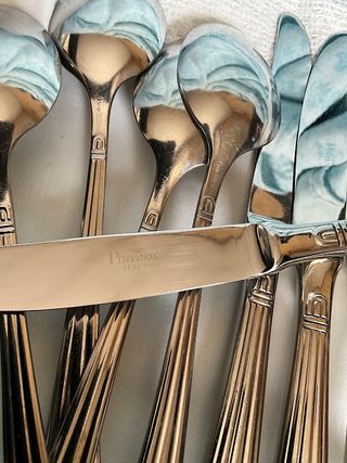 Set 8 pezzi posate Bernini oro/argento