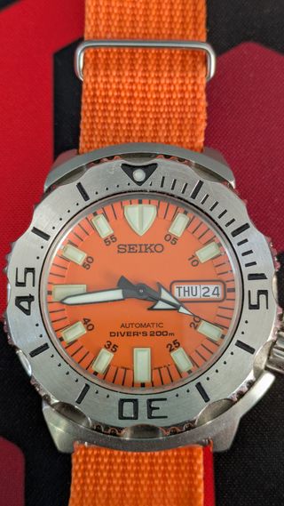 Seiko Diver 200m Automático Naranja 7S26-0350