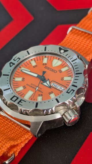 Seiko Diver 200m Automático Naranja 7S26-0350