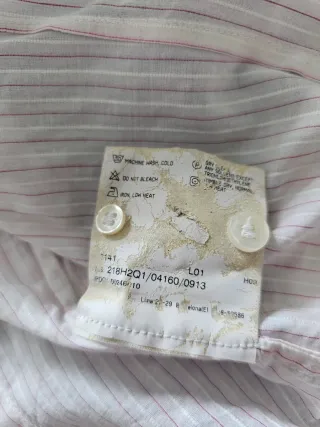 Camisa Burberry Rayas Rosas Algodón Clásica