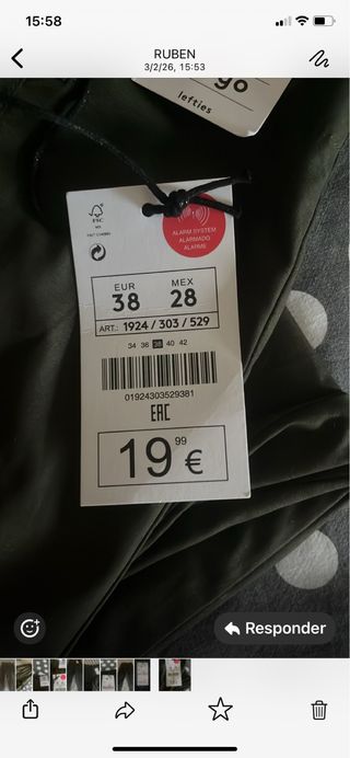 Pantalón cargo mujer verde militar