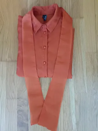 Blusa mujer VERO MODA Teja con lazada