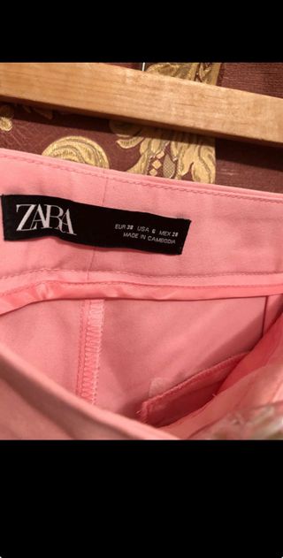 Pantalón pinza Zara rosa