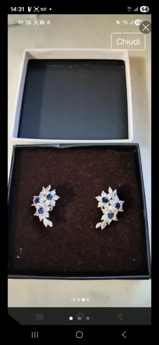 Orecchini eleganti con chiusure a farfallina 925