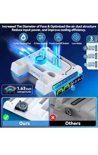 Soporte PS5 GIVO con ventilador y carga