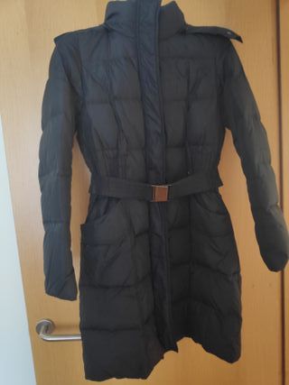 Abrigo Indi & Cold Negro Pluma y Plumón