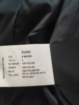 Abrigo Indi & Cold Negro Pluma y Plumón