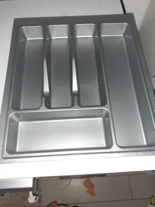 Portaposate in metallo grigio