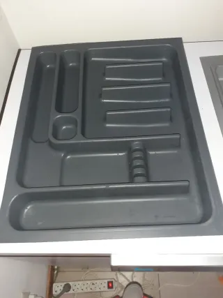 Portaposate in metallo grigio