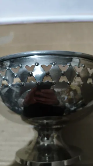 Centrotavola Metallo Argentato Decorato