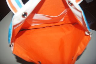 Saco de Praia Reversível Azul e Laranja