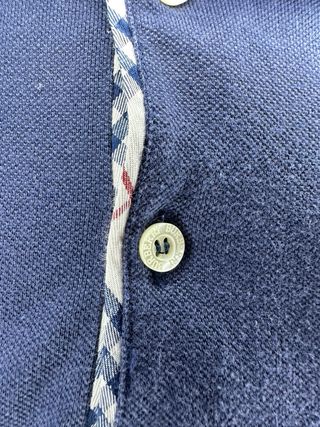 Polo Burberry Manga Larga Azul