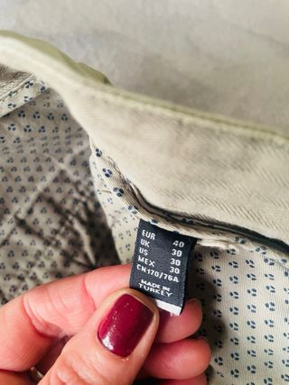 Pantalón chino verde hombre