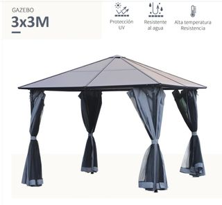 Cenador Jardín 3x3m