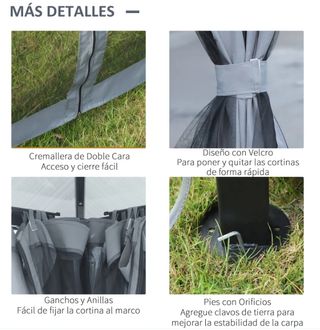 Cenador Jardín 3x3m