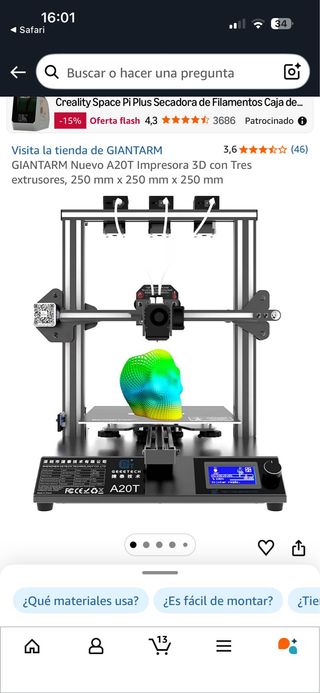 Impresora 3D Geetech A20T