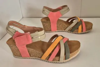 Sandalias de cuña multicolor