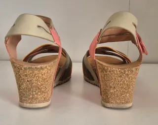 Sandalias de cuña multicolor