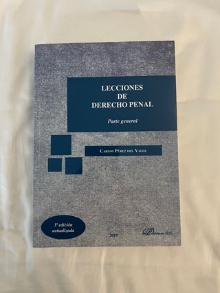 Lecciones de Derecho Penal. Parte general.