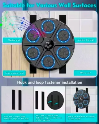 Music Boxing Macchina Boxe Musicale Pugni Guanti