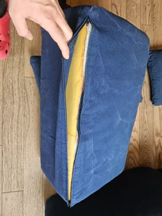 Set 3 Cuscini Blu schienale Divano + 2 piccoli