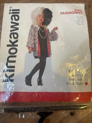 Disfraz Cruella De Vil Niña 10/12 Años