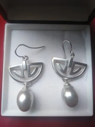 Pendientes Plata con Perlas
