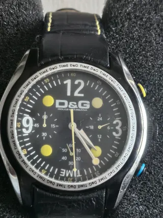 Reloj D&G Dolce & Gabbana Negro y Amarillo