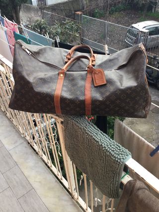 Borsone da viaggio Louis Vuitton monogram unica