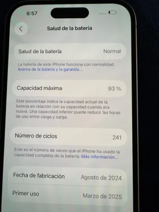 iPhone 15 Rosa 128GB 94% Batería