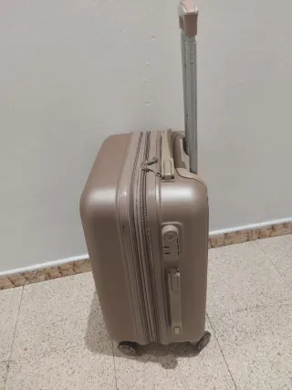 Maleta de cabina beige/dorada