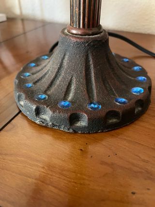 Lámpara estilo Tiffany Cristal Morado Metal