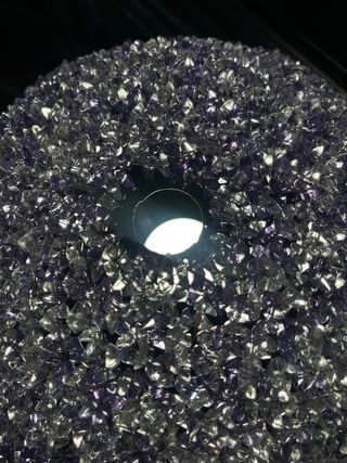 Lámpara estilo Tiffany Cristal Morado Metal