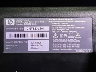 Monitor HP 22' Negro/Plata