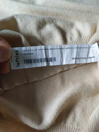 Jersey cuello alto Lefties beige Talla M