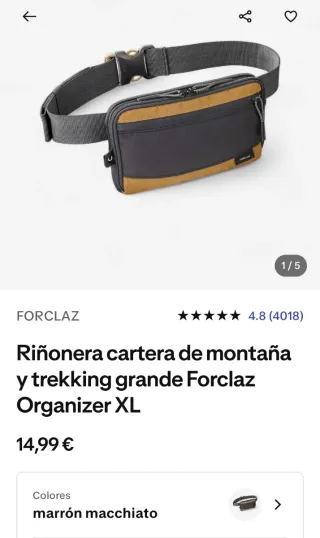 Riñonera Forclaz Negra y Marrón